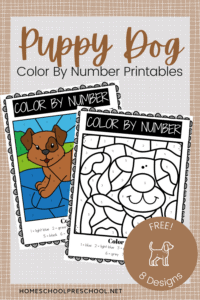 Dog Color By Number Printables