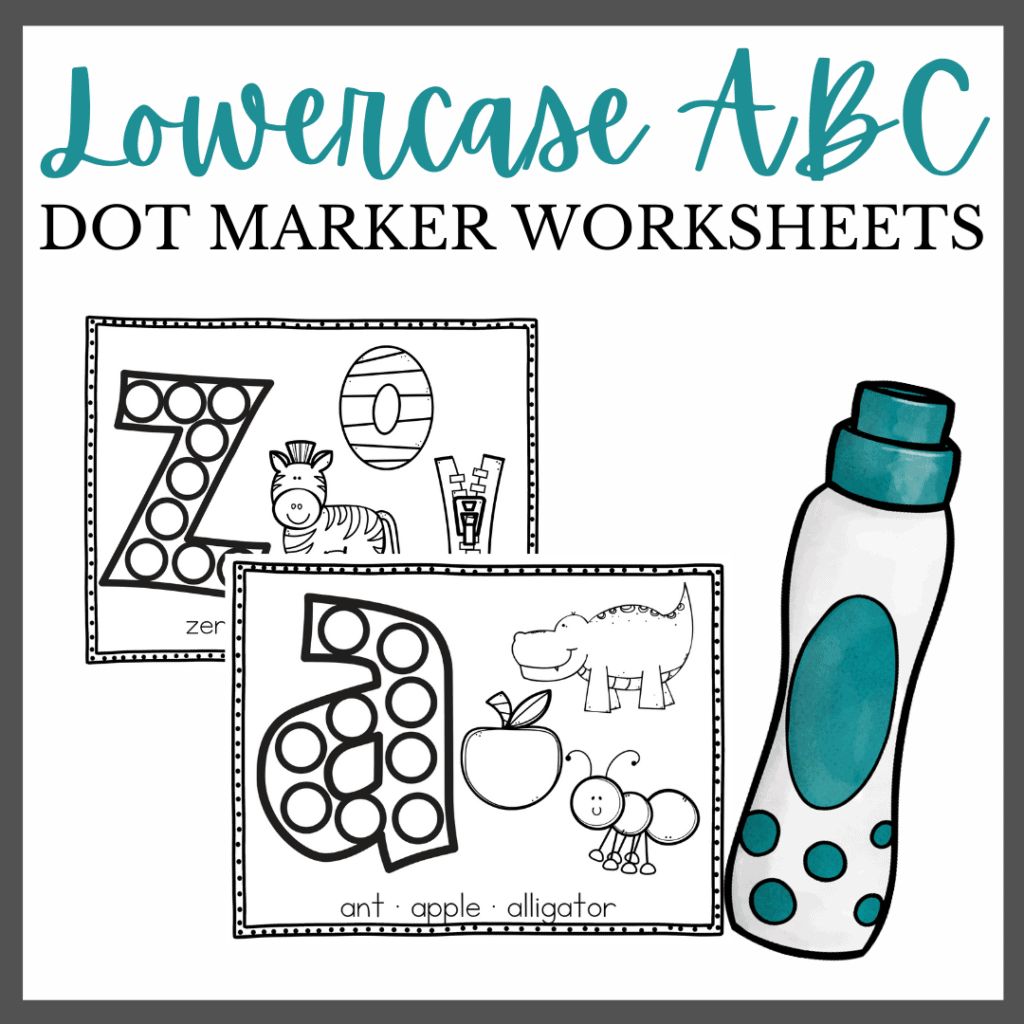 lowercase-abc-dots-tpt-1024x1024 Preschool Alphabet Worksheets