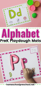 Printable Alphabet Playdough Mats for Preschoolers