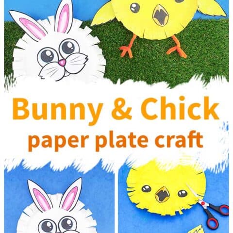 easter-bunny-and-yellow-chick-paper-plate-craft-for-kids-480x480 Cute Bunny Crafts