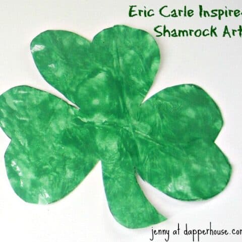 eric-carle-inspired-shamrock-art-for-St.-Patricks-Day-craft-activity-@dapperhouse-480x480 St Patricks Day Kid Crafts