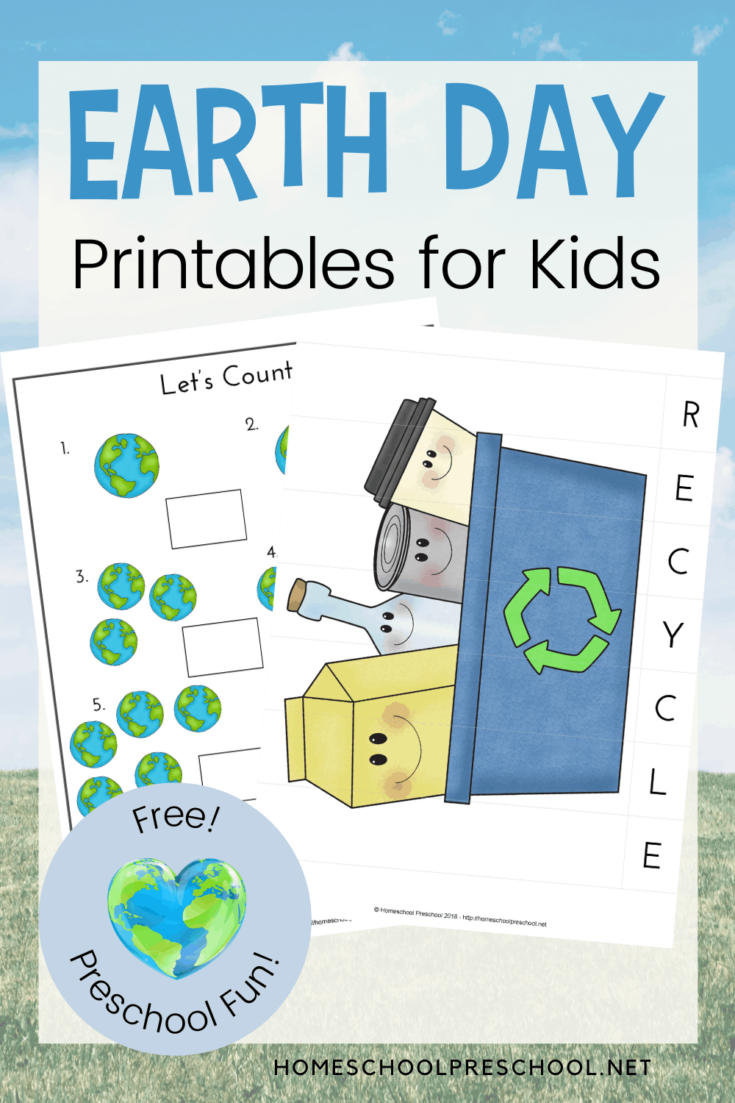 earth-day-1-735x1103 Earth Day Worksheets for Preschoolers