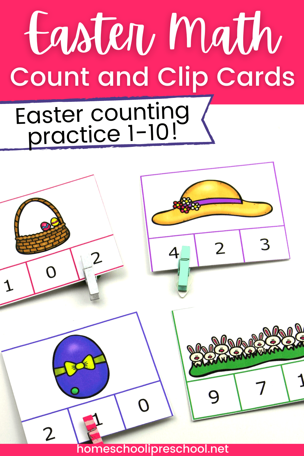 Easter Math Clip Cards
