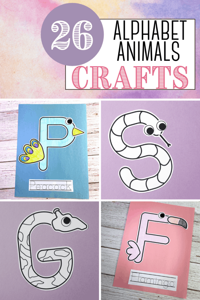 Printable Animal Alphabet Letters Preschool Crafts