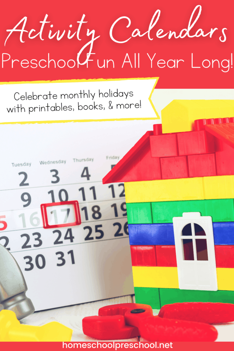 Monthly Activity Calendar for Preschool