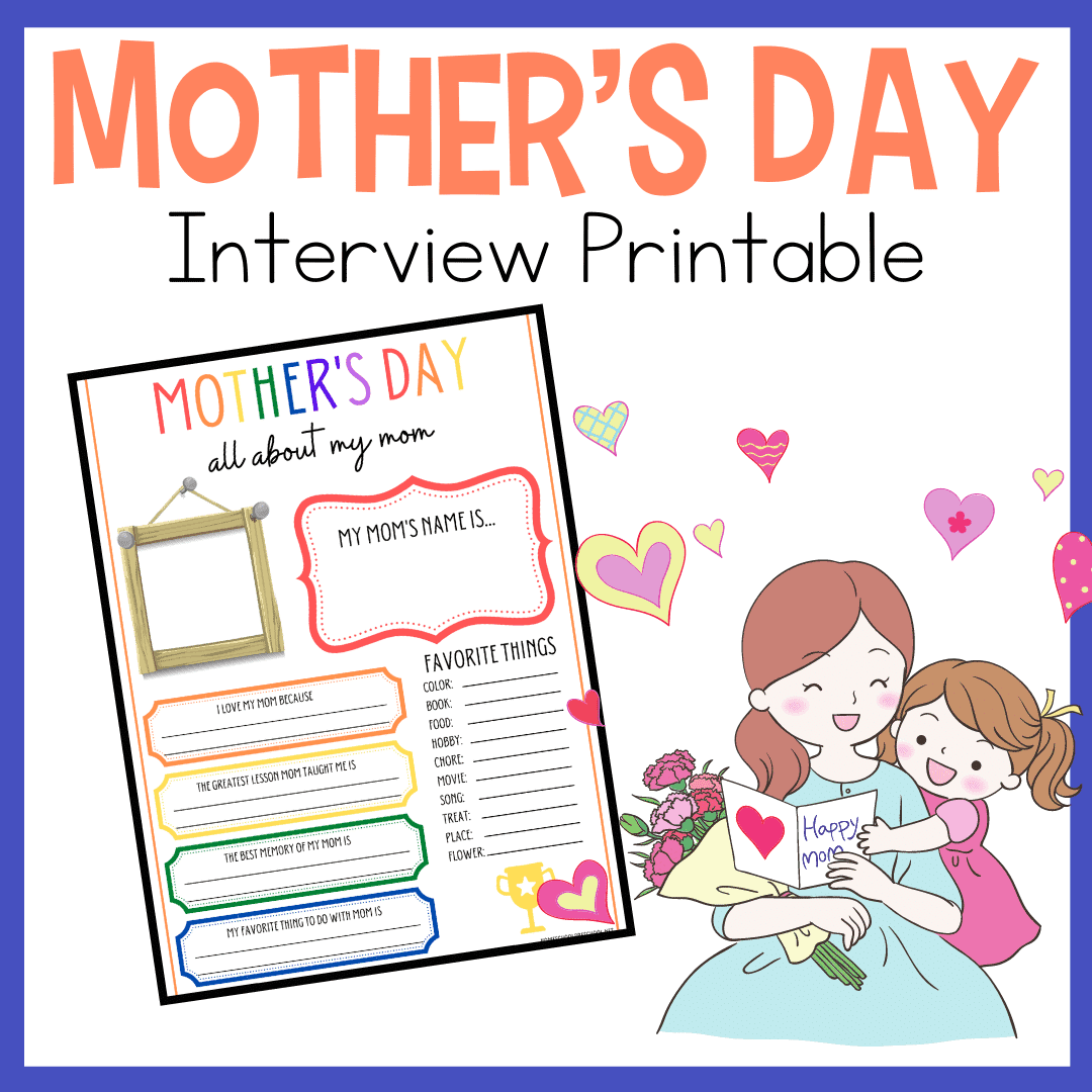 Free Mothers Day Printables for Preschoolers to Give