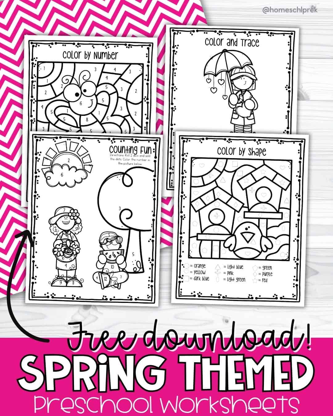 Free Printable Spring Worksheets for Preschool (PDF Packet)