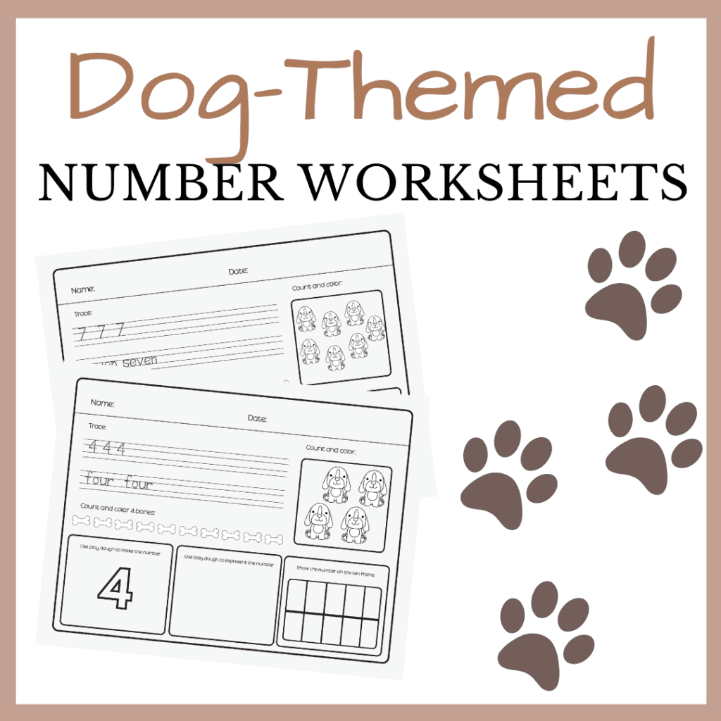 dog-numbers-tpt-1024x1024 Dog Preschool Number Worksheets