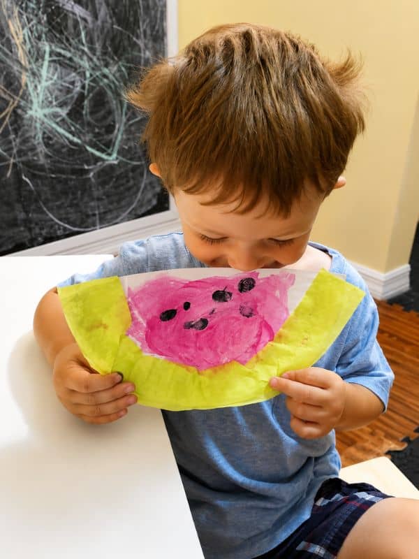 Paper Plate Watermelon Craft