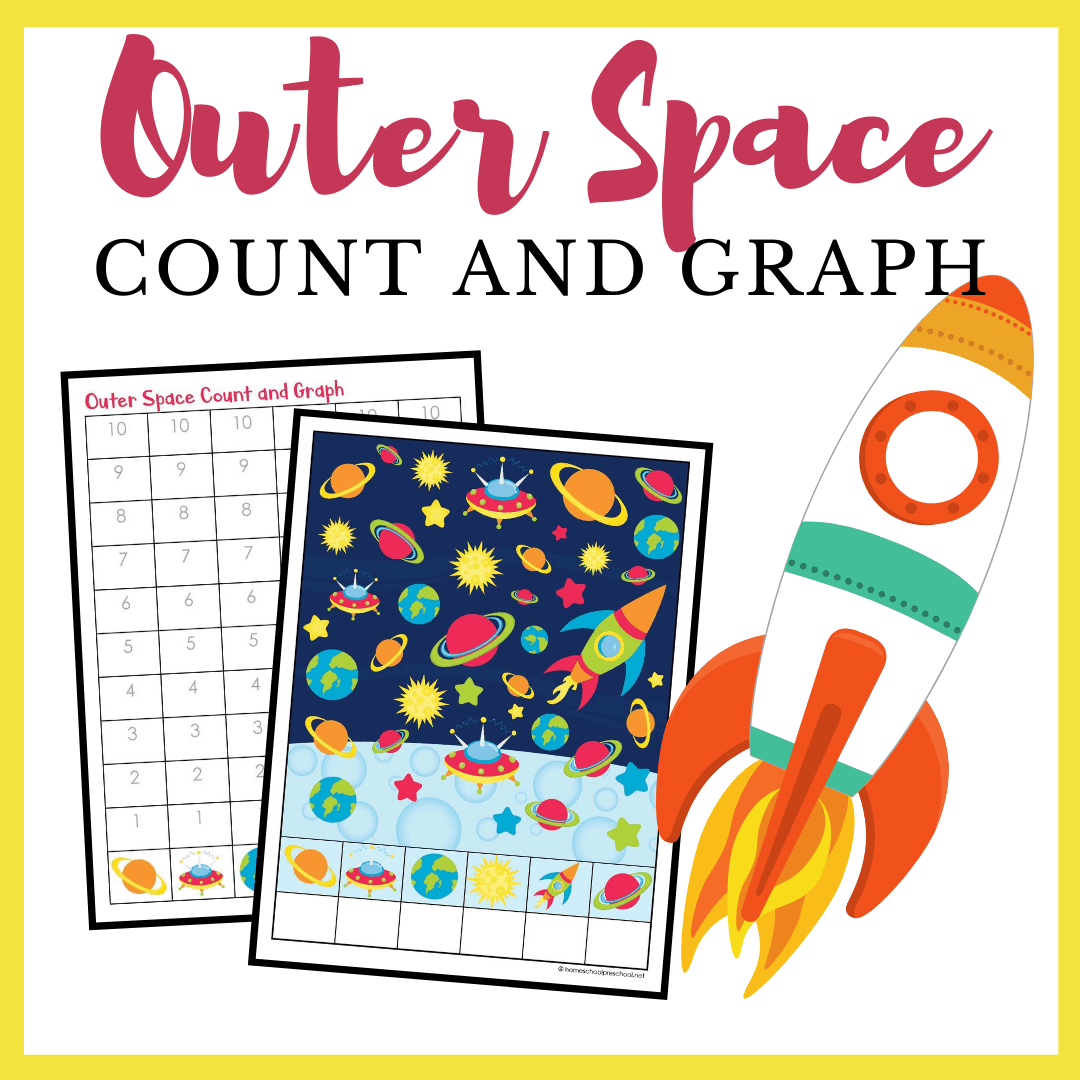 Printable Outer Space Pom Pom Mats for Preschool