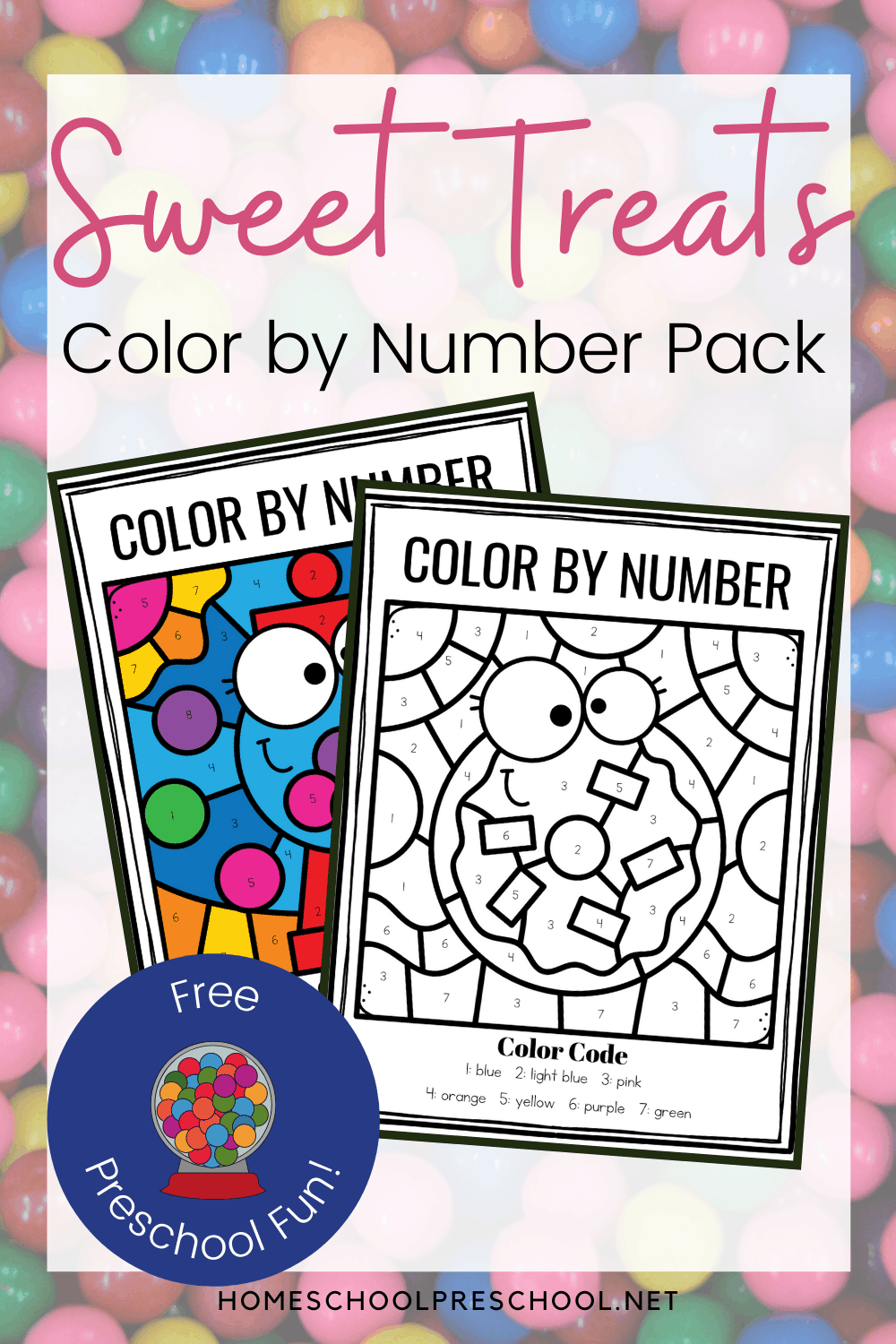 Sweet Treats Color By Number Printable