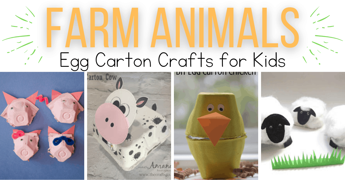 Adorable Egg Carton Farm Animals for Preschoolers