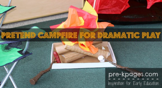 how-to-make-a-pretend-campfire Camping Crafts for Preschoolers