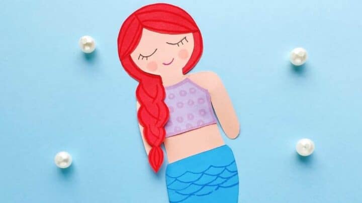 mermaid-template-printable-3-720x405 Paper Crafts for Preschoolers