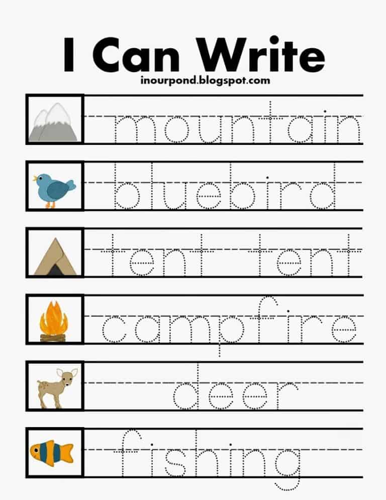 16 free preschool camping theme printables for summer