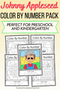 Johnny Appleseed Color by Number