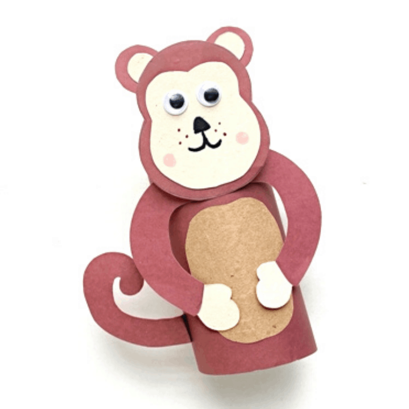 monkey-done Toilet Paper Roll Monkey Craft