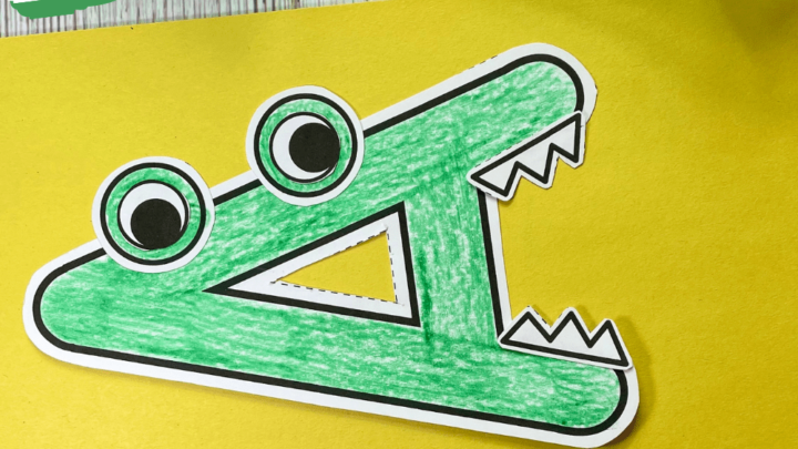 alligator-craft-2-720x405 Paper Crafts for Preschoolers