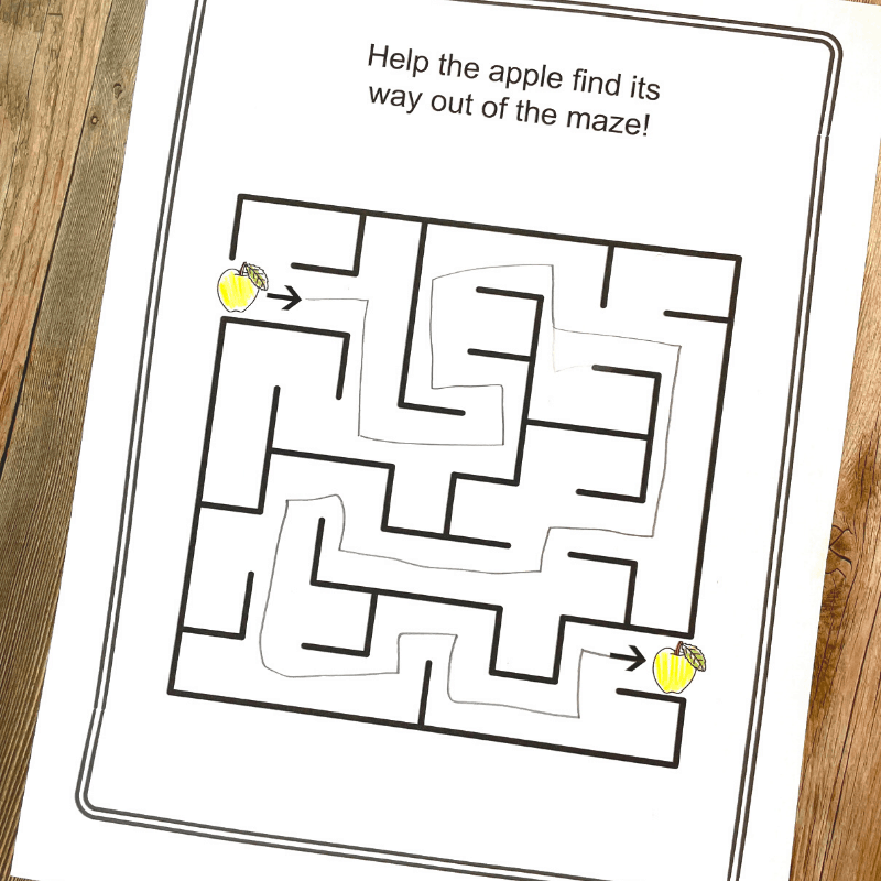 apple-maze Apple Life Cycle Worksheets
