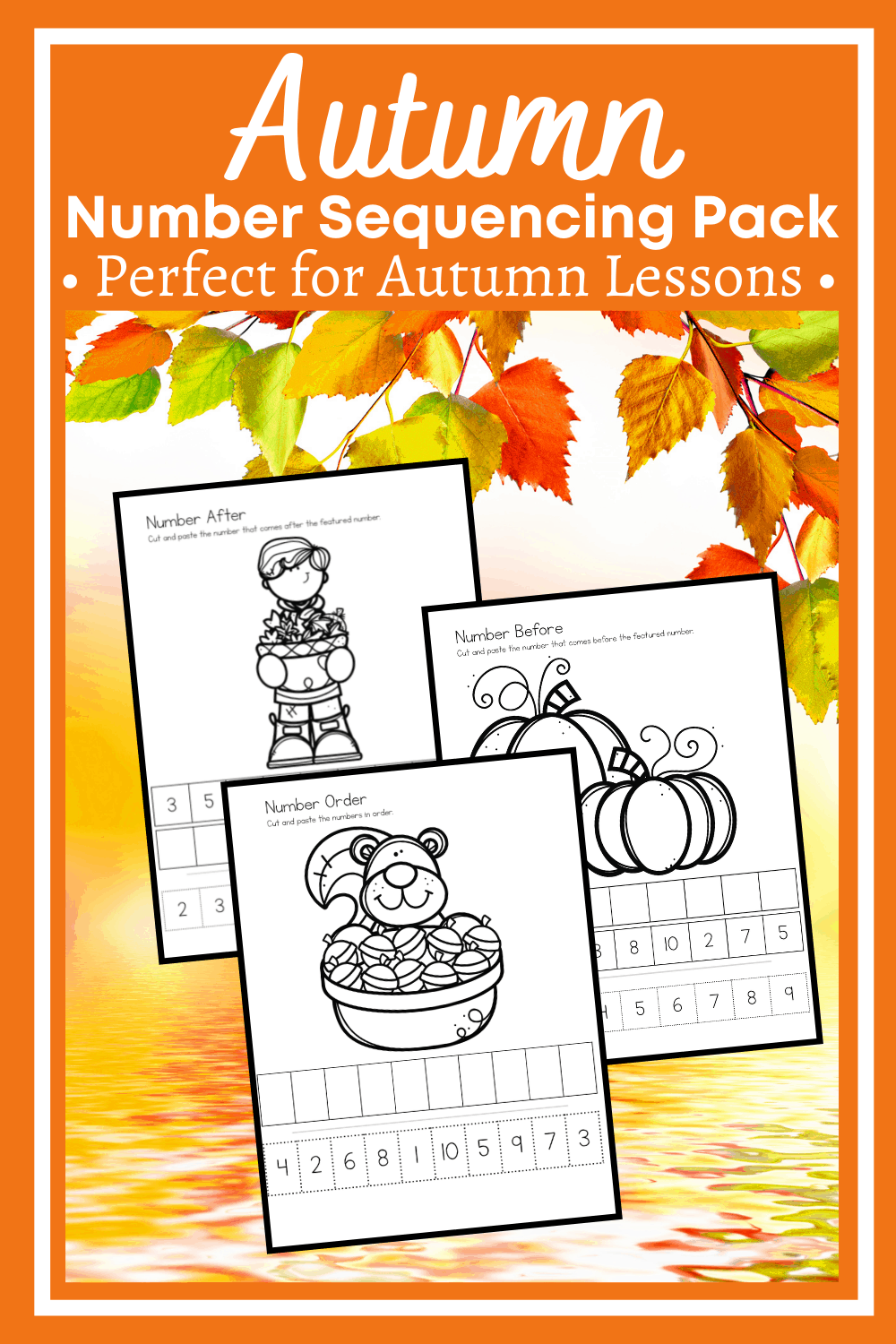 Autumn Number Sequence Worksheets
