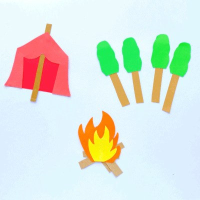Adorable Paper Plate Camping Craft for Kids to Make