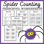 Free Printable Spider Counting Worksheets for Preschool