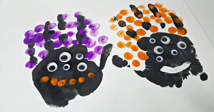 Halloween-handprints-toddler-activity-1-735x384 Halloween Handprint Crafts