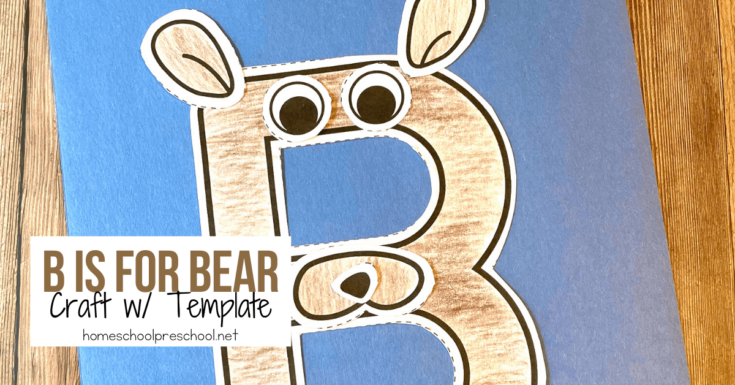 b-bear-fb-735x385 Printable Alphabet Activities for 3 Year Olds