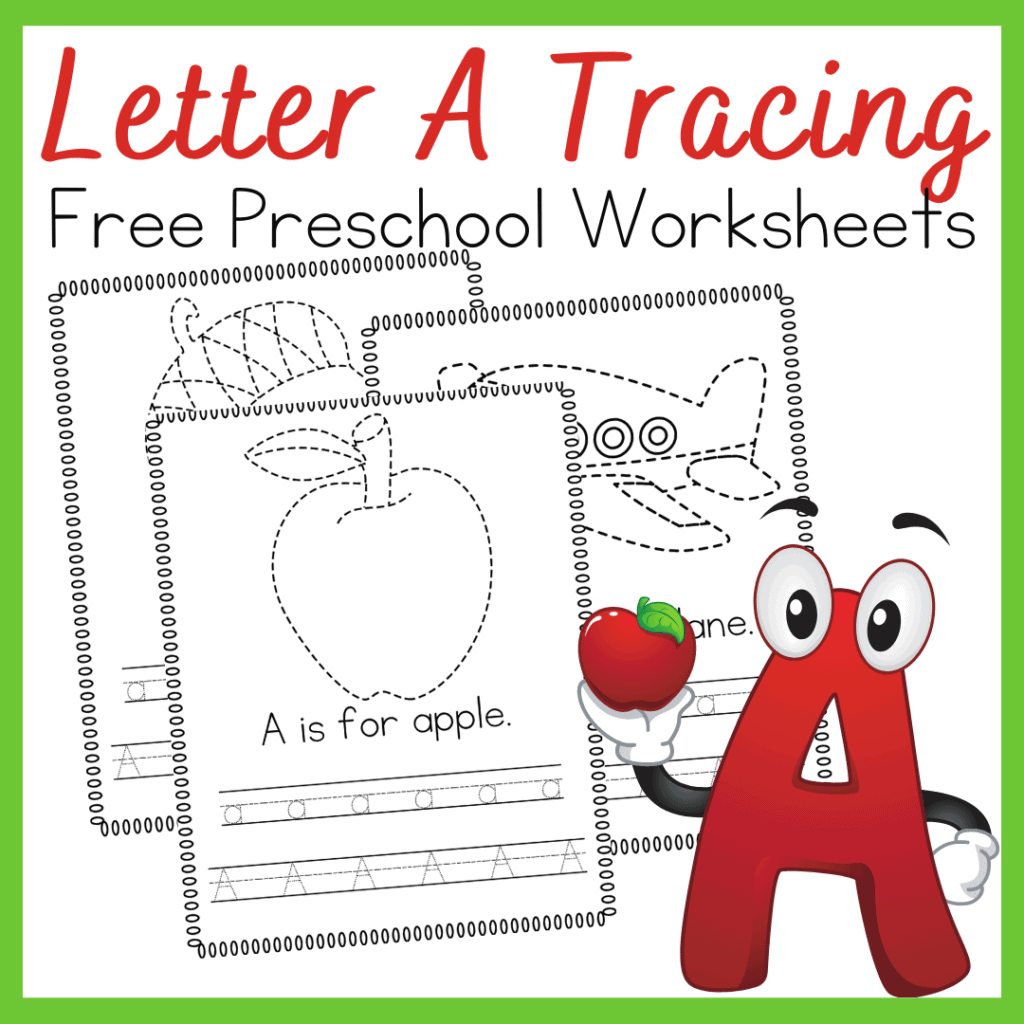 letter-a-square-1024x1024 Letter A Tracing Worksheets