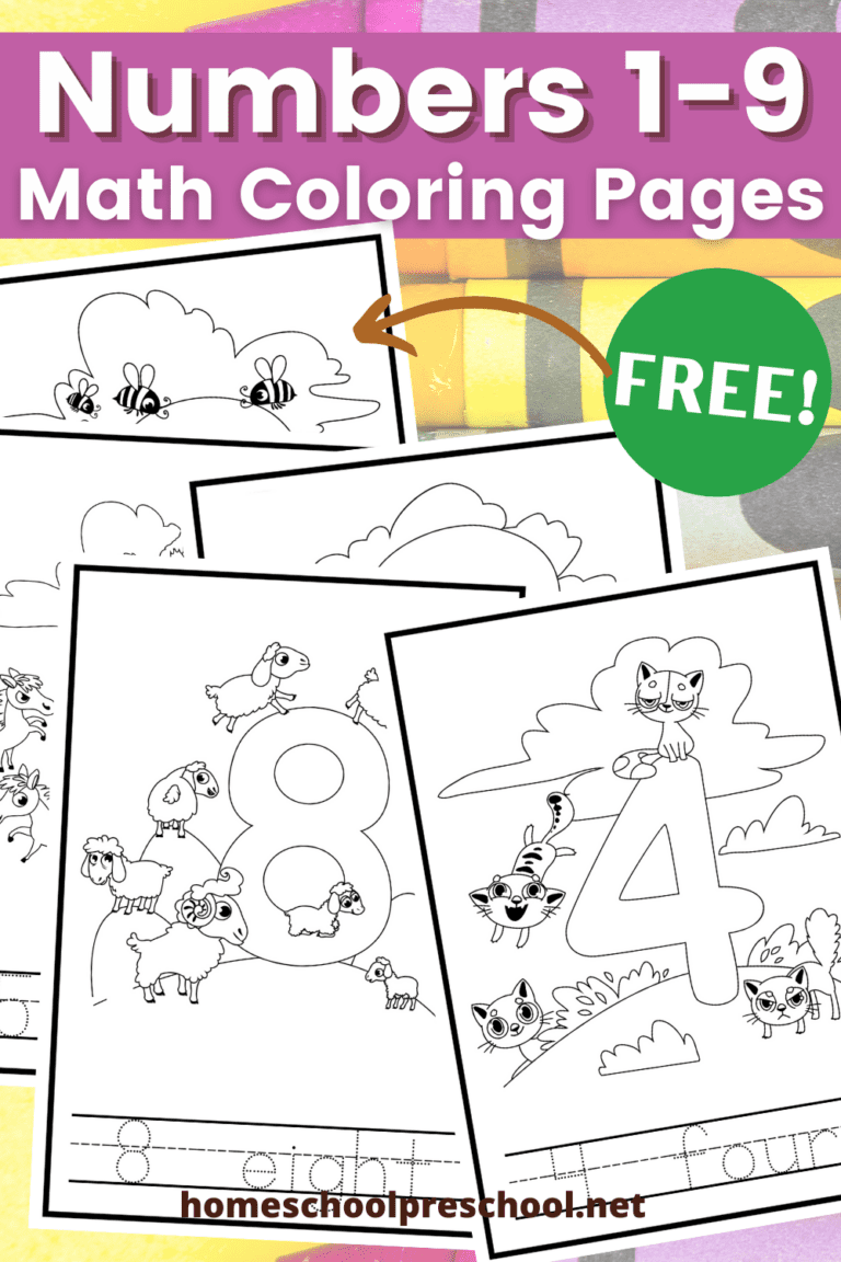 Preschool Math Coloring Pages