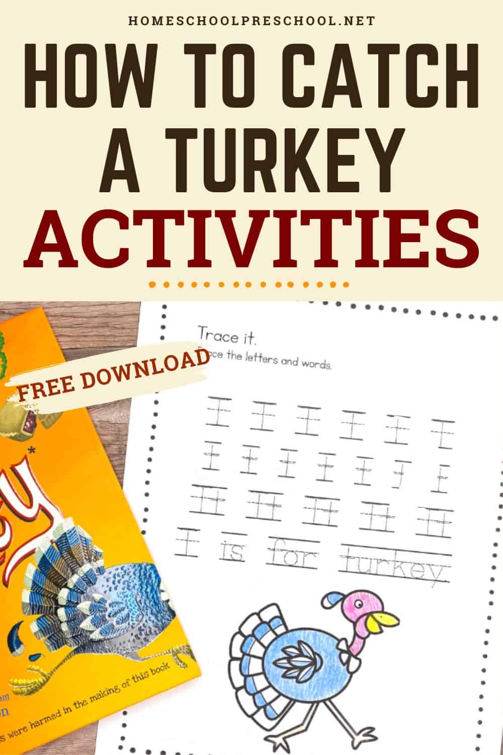 How to Catch a Turkey Activities for Preschool and Kindergarten