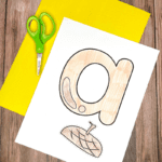 Simple A is for Acorn Craft with Free Printable Template