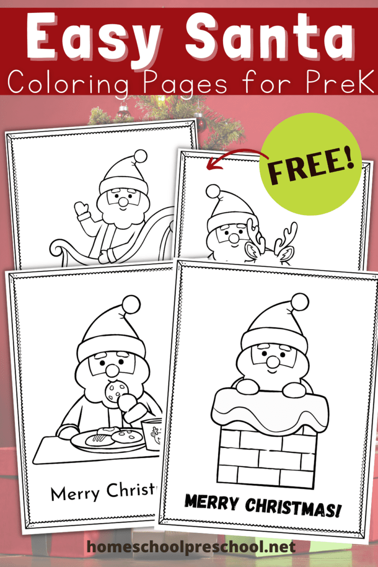 Easy Santa Coloring Pages