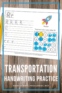 Transportation ABC Letter Practice