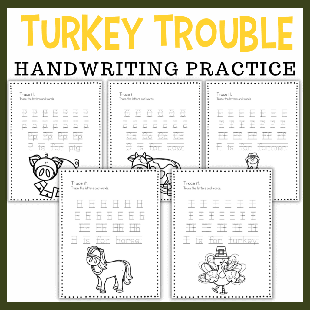 turkey-trouble-handwriting-1024x1024 Turkey Trouble Printable