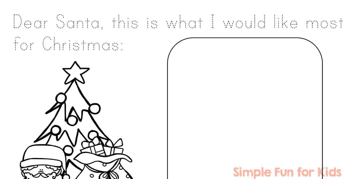 Free Letter to Santa Template Printables for Christmas