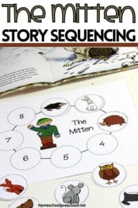 The Mitten Story Sequence Activity for Preschoolers