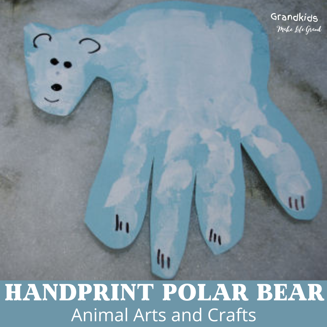 Hand-Print-Polar-Bear-1 Polar Bear Art for Kids