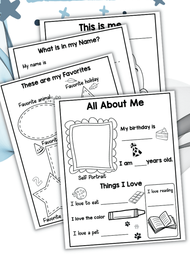 All About Me Preschool Worksheets Story
