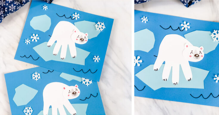 handprint-polar-bear-craft-image-FB-735x386 Handprint Winter Animals Crafts