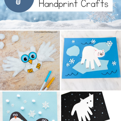 Handprint Winter Animals