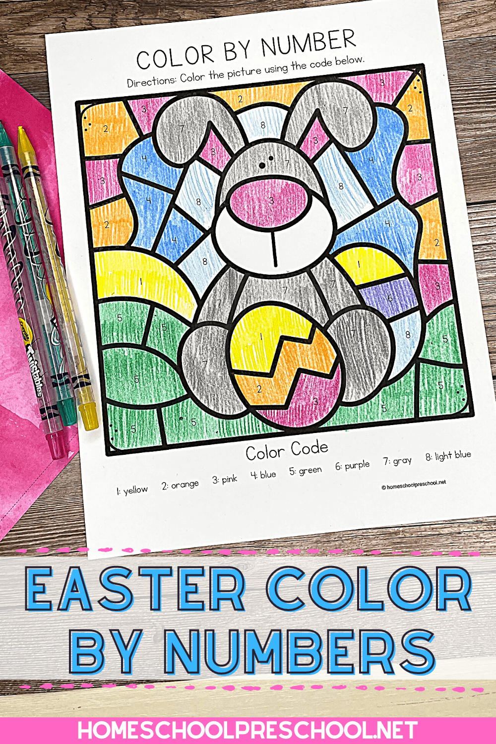 easter-color-by-number- Easter Color by Number