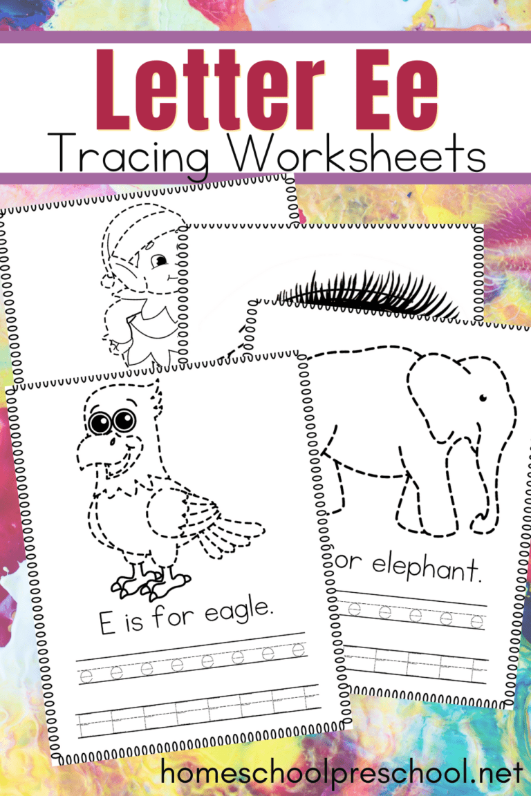 Free Printable Letter E Tracing Worksheets