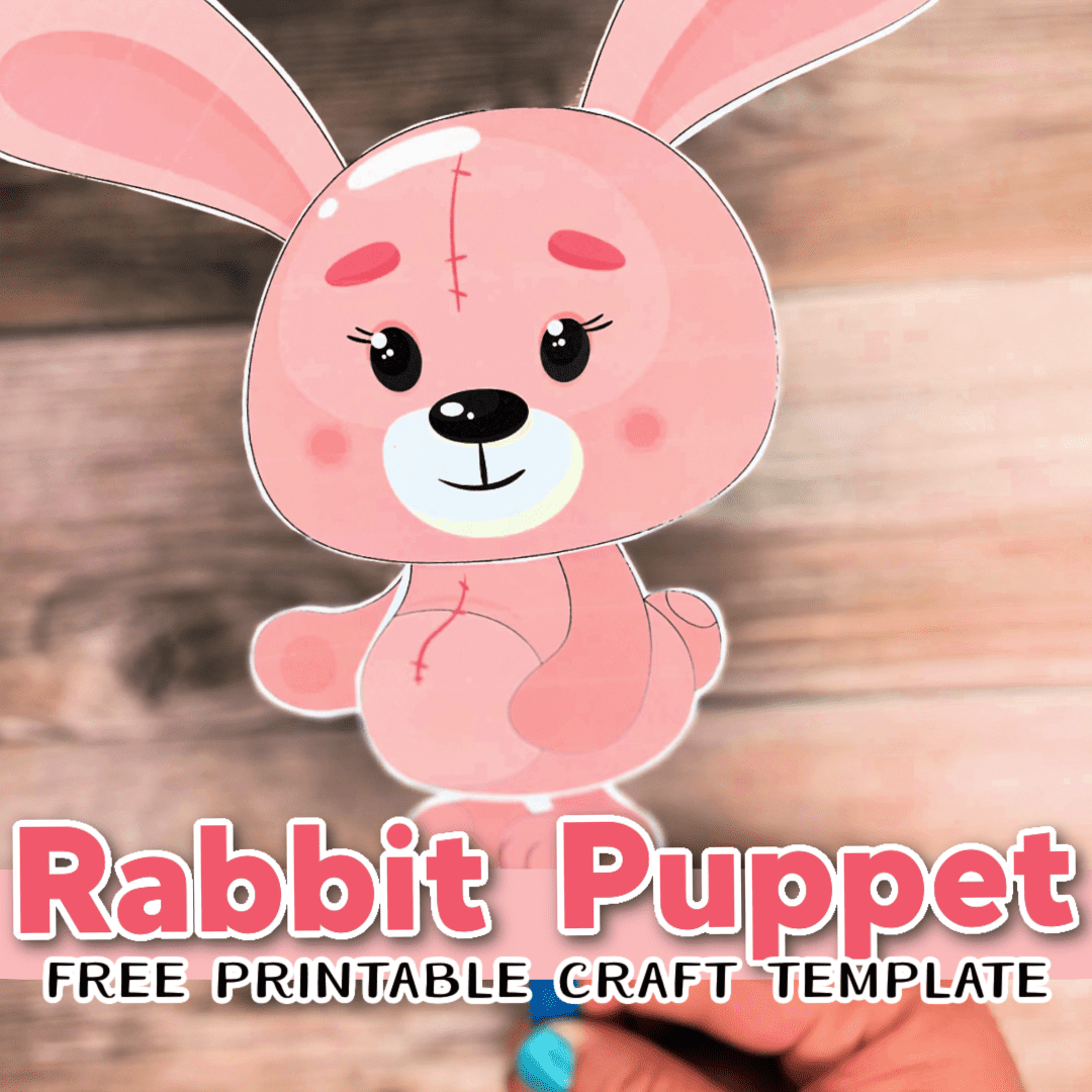 rabbit-puppet-craft-for-kids Spring Animal Crafts