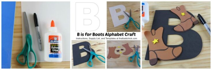 b-is-for-boots-craft-735x245 Letter B Crafts for Preschoolers
