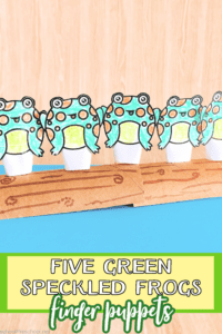5 Green Speckled Frogs Printable