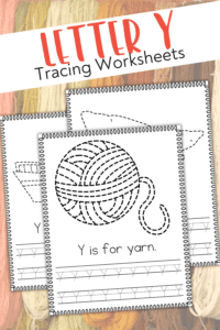 Letter Y Tracing Worksheets