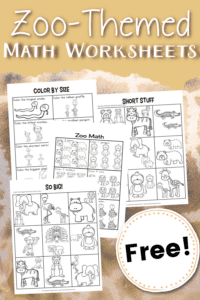 Preschool Zoo Math Worksheets