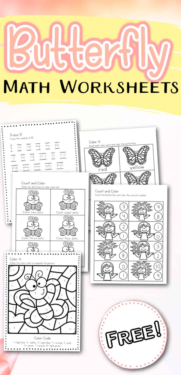 butterfly-worksheet Butterfly Math Worksheets