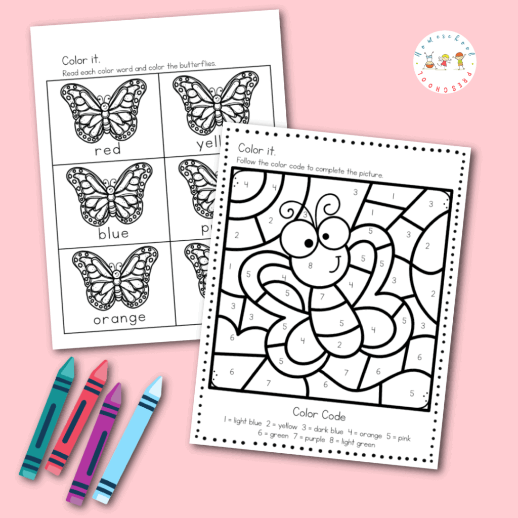 color-sheet-butterfly-1024x1024 Butterfly Math Worksheets